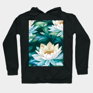 White lotus composition artwork Hoodie